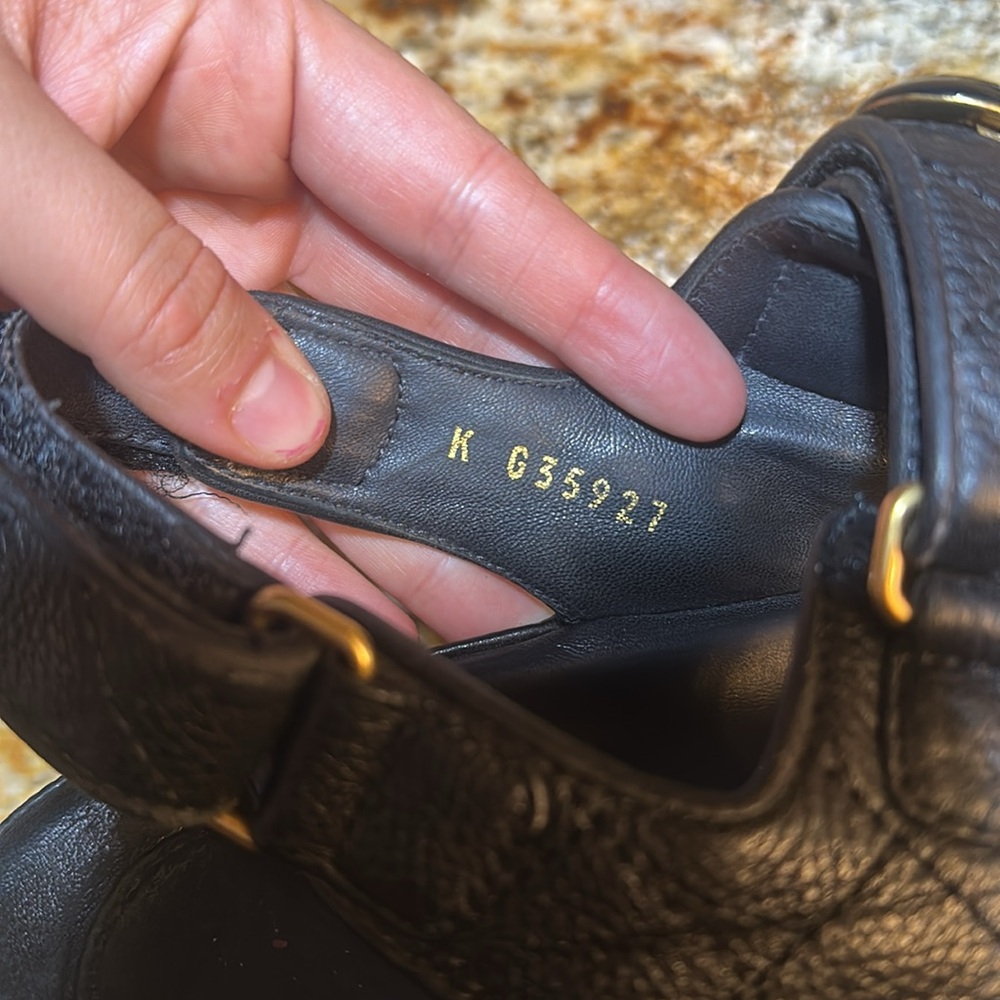 CHANEL Black Leather Dad Sandals - Picture 9 of 9